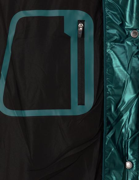 Zümrüt Kapüşonlu Parlak Mont - 50290344040