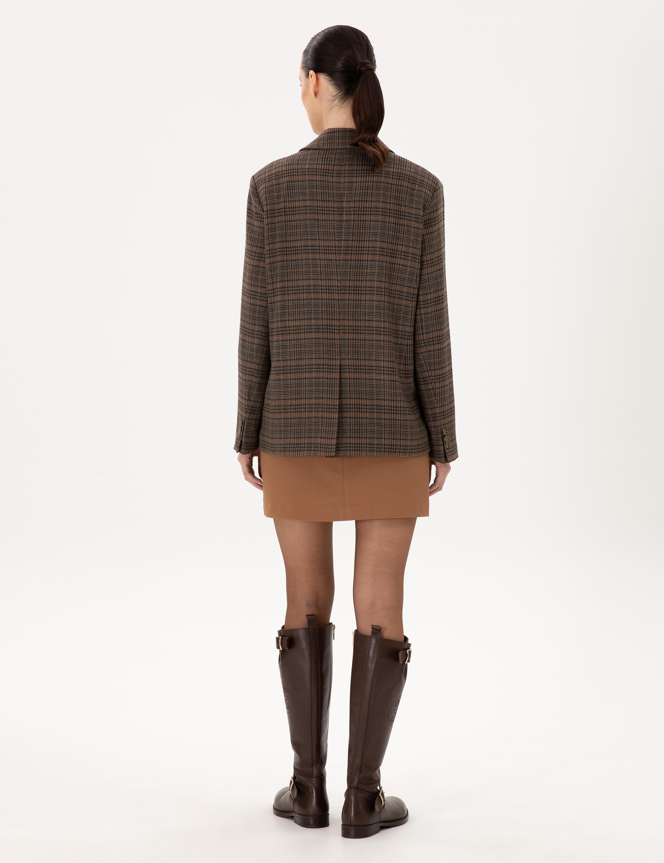 Kahverengi A Kesim Dokuma Etek