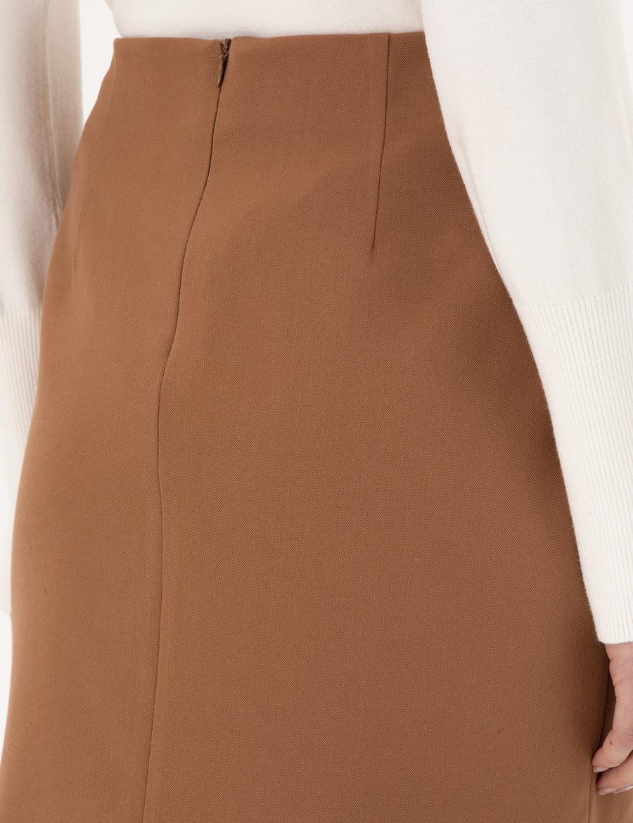 Kahverengi A Kesim Dokuma Etek