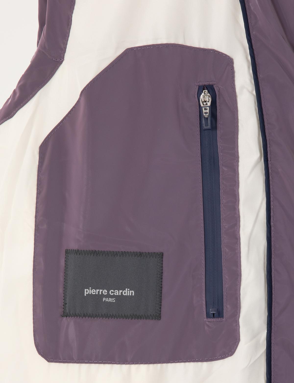 Mor Kapüşonlu Şişme Sıcak Tutan Yelek - 50293233034