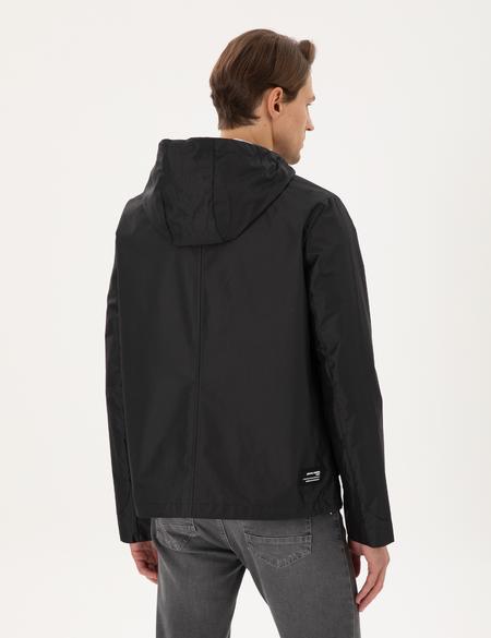 Siyah Kapüşonlu Mont - 50291019020