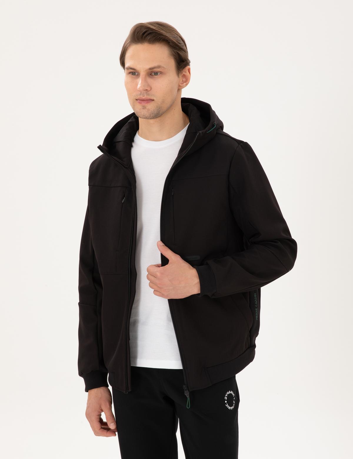 Siyah Kapüşonlu Mont