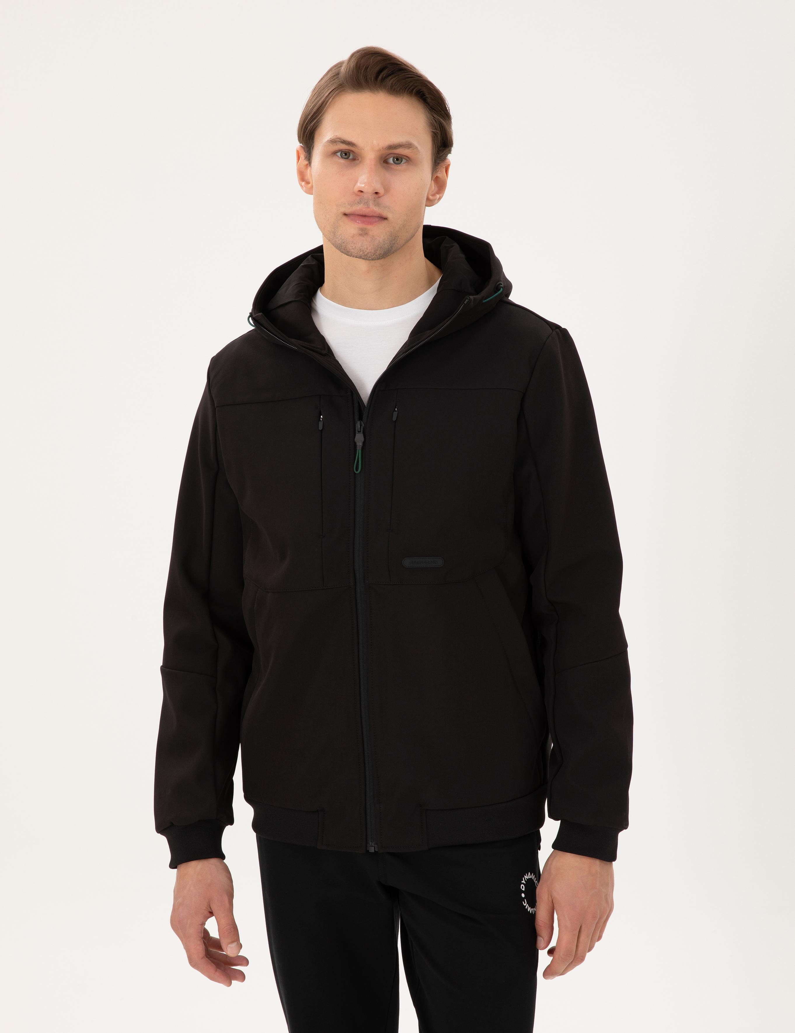 Siyah Kapüşonlu Mont