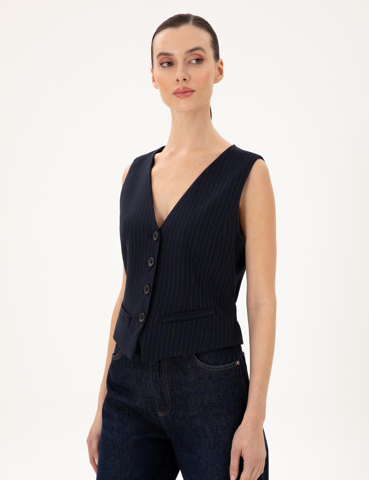 Lacivert Yelek - 50296067013