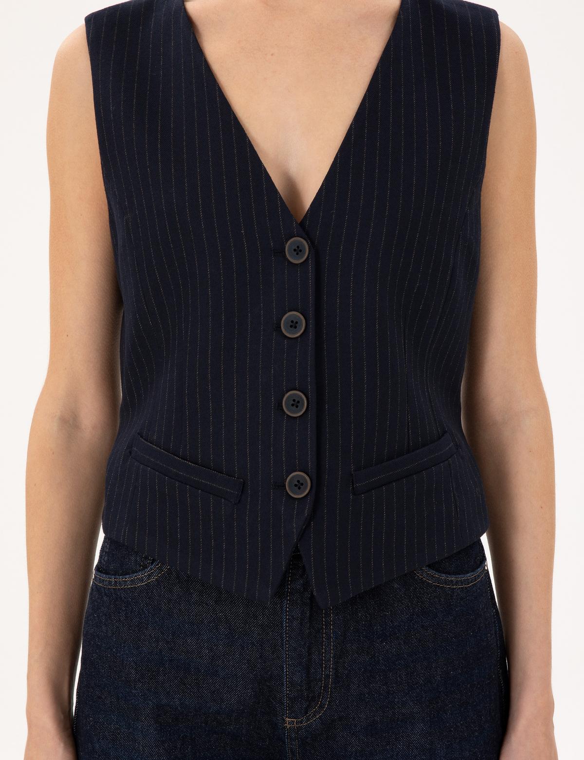 Lacivert Yelek - 50296067013