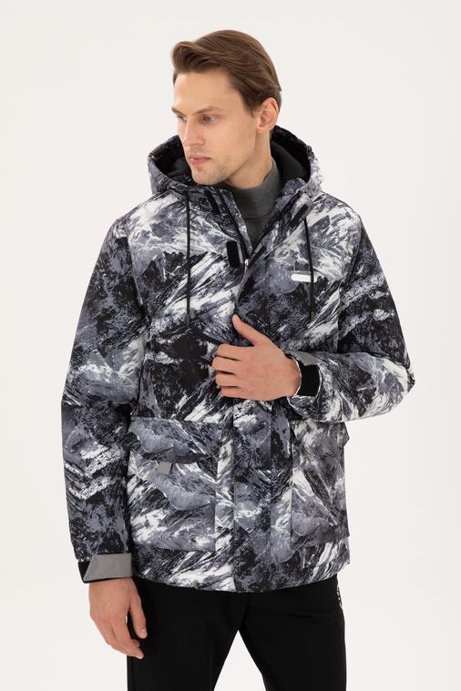 Antrasit Kapüşonlu Kar Montu