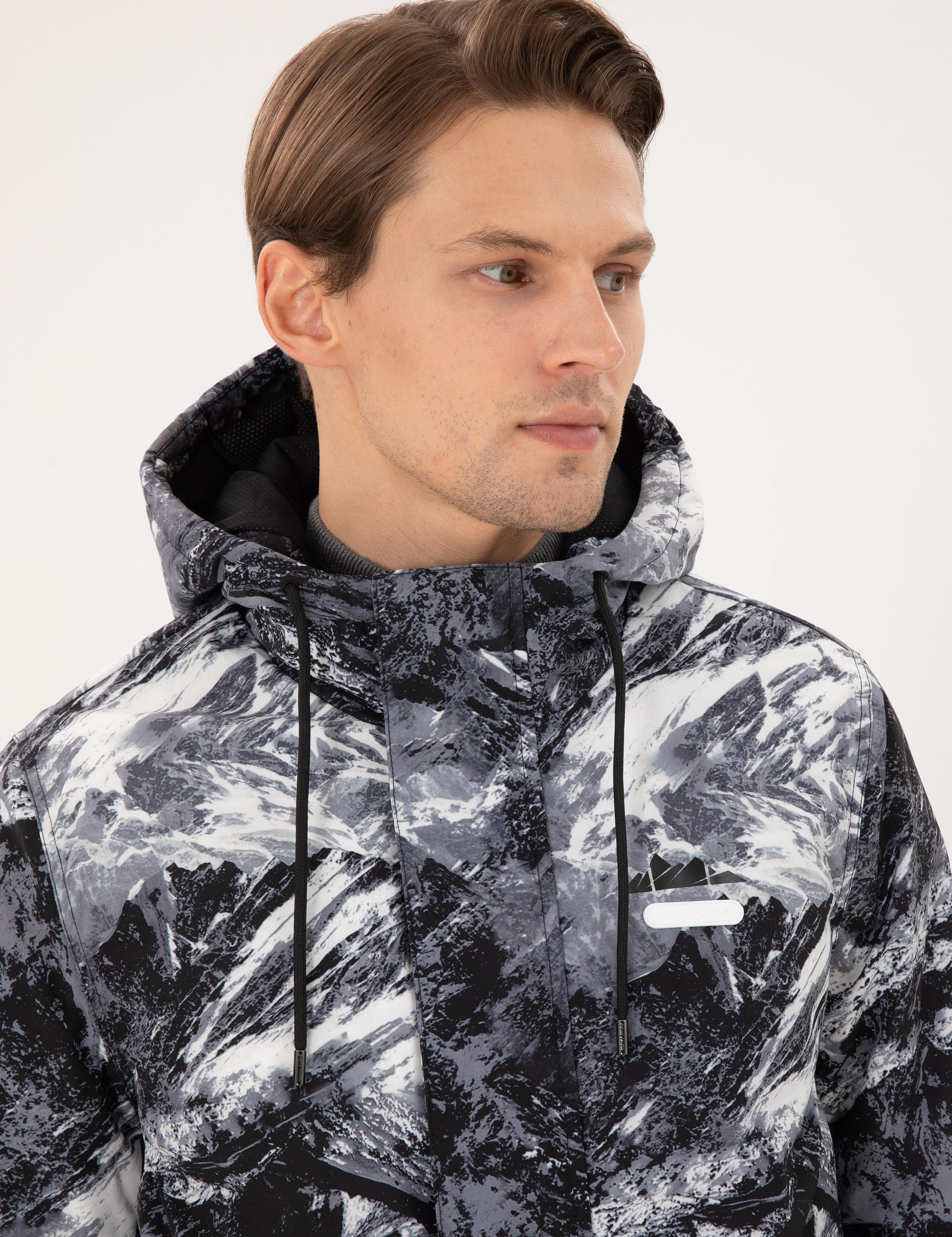 Antrasit Kapüşonlu Kar Montu