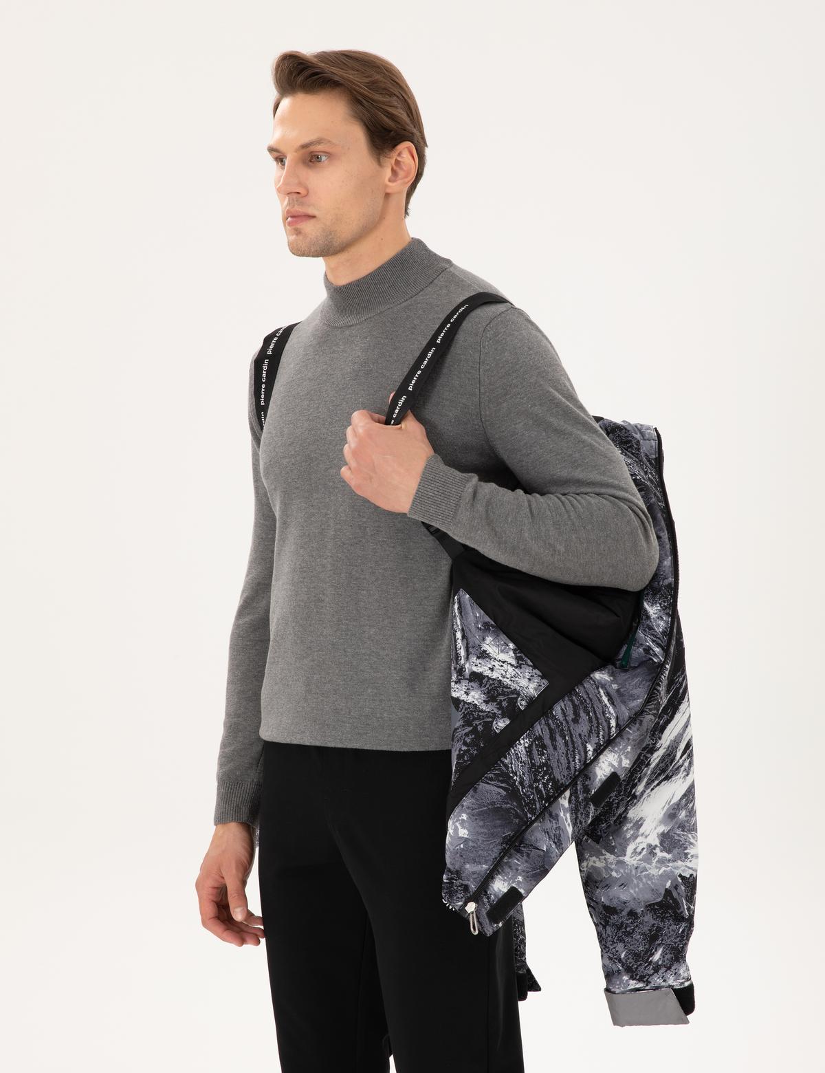 Antrasit Kapüşonlu Kar Montu - 50292545033