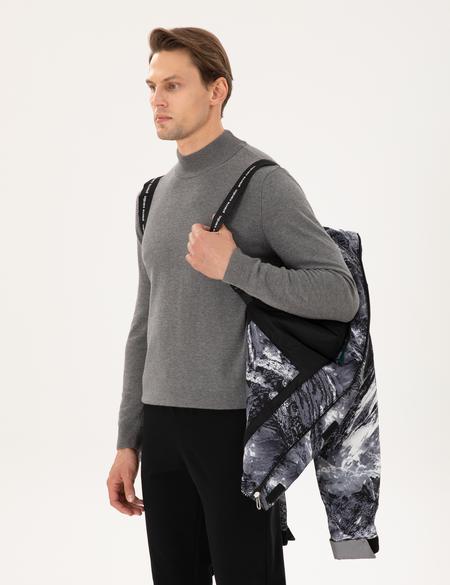 Antrasit Kapüşonlu Kar Montu - 50292545033