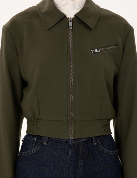 Haki Crop Top Ceket - 50290809021