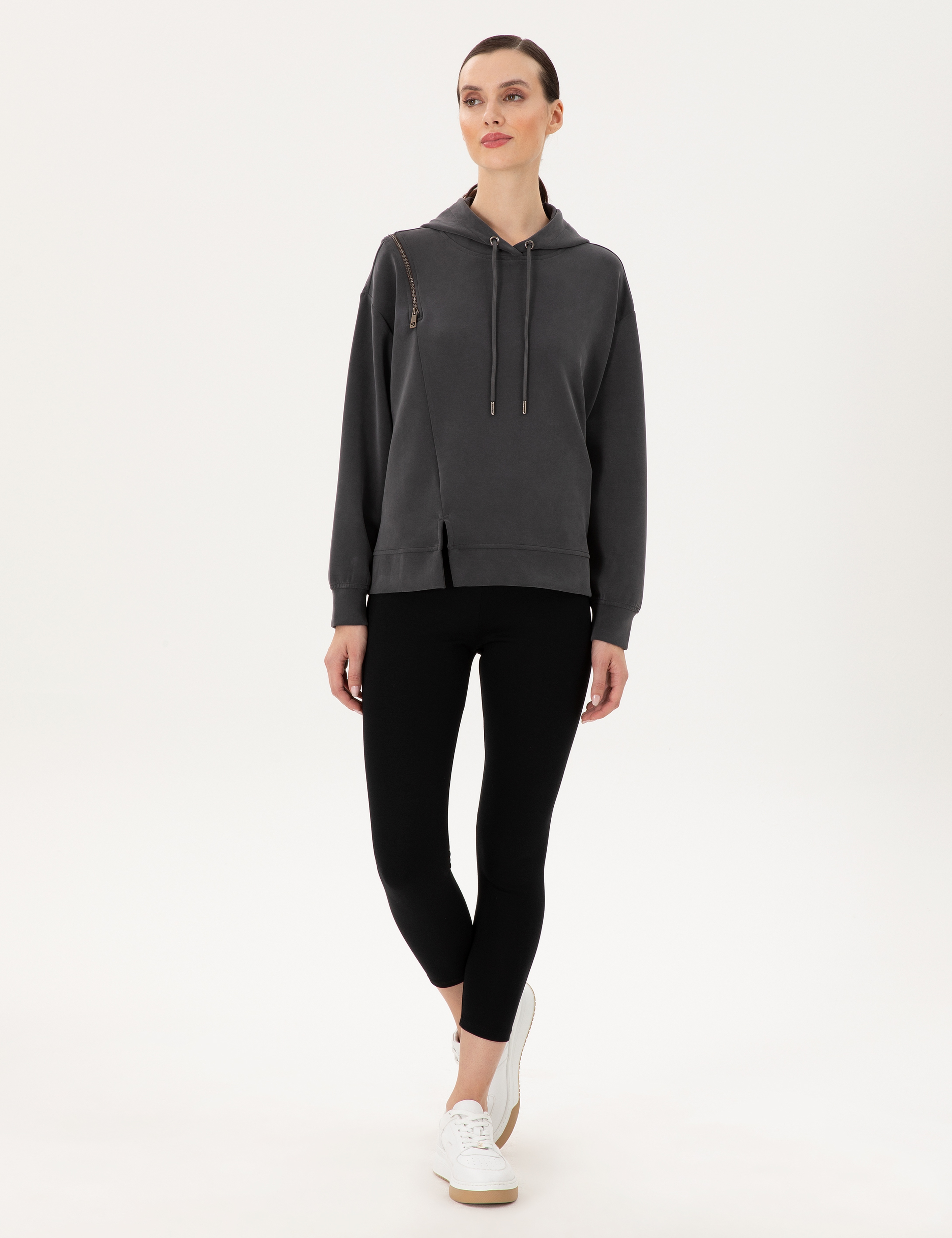 Siyah Slim Fit Tayt - Image 3