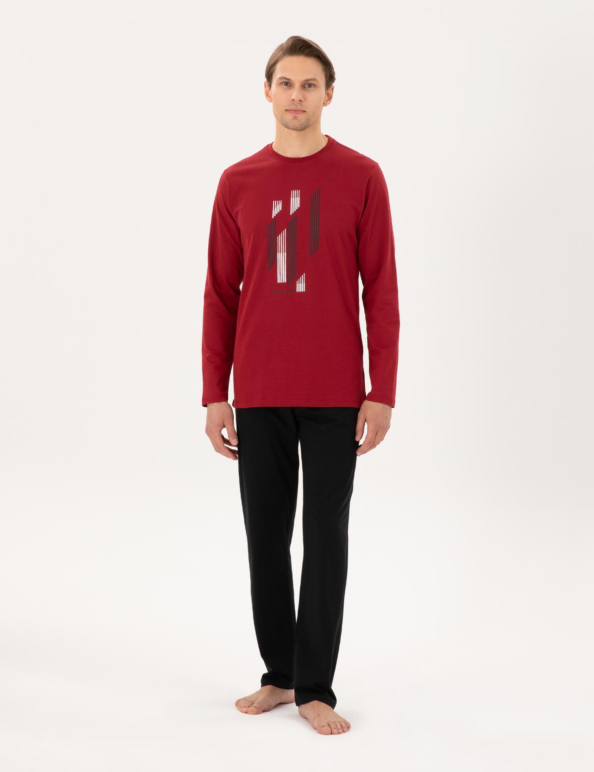 Bordo Pijama Takımı