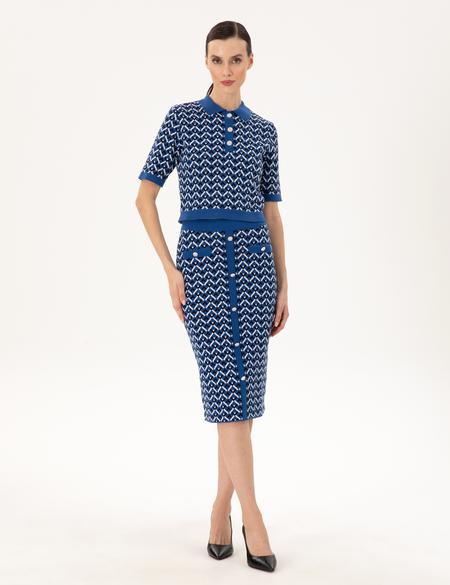 Saks Kalem Fit Triko Etek - 50290548012