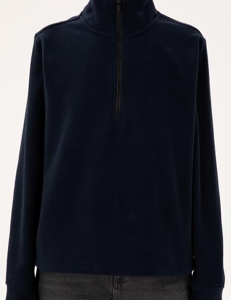 Lacivert Comfort Fit Fermuarlı Polar Sweatshirt - 50300846010