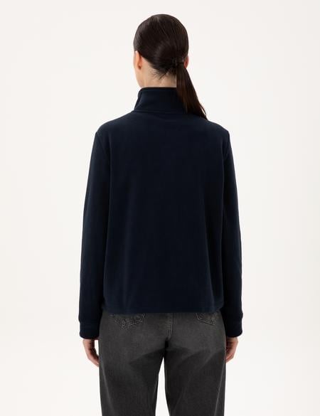 Lacivert Comfort Fit Fermuarlı Polar Sweatshirt - 50300846010