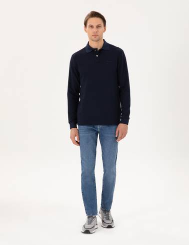 Lacivert Regular Fit Sweatshirt