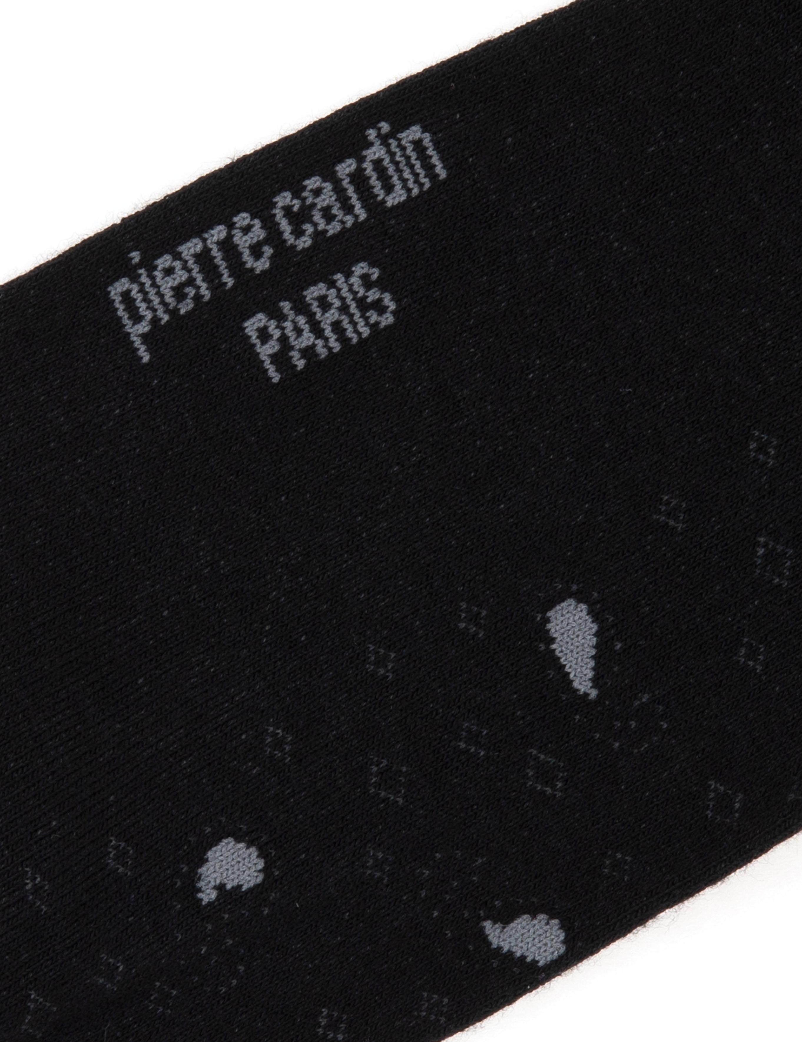 Erkek Bambu Karışımlı Siyah Soket Desenli Çorap