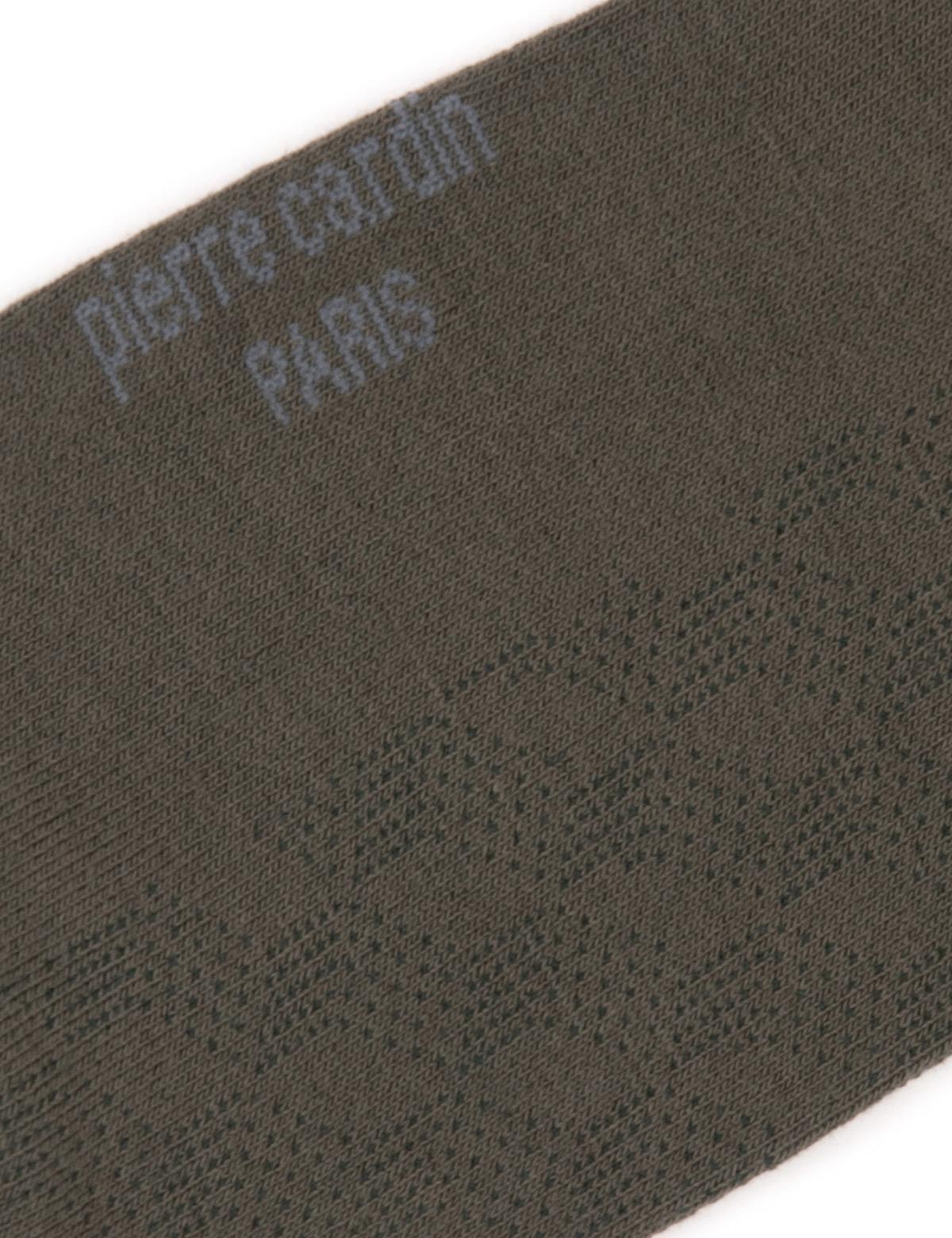 Erkek Bambu Karışımlı Haki Soket Desenli Çorap - 50304463004