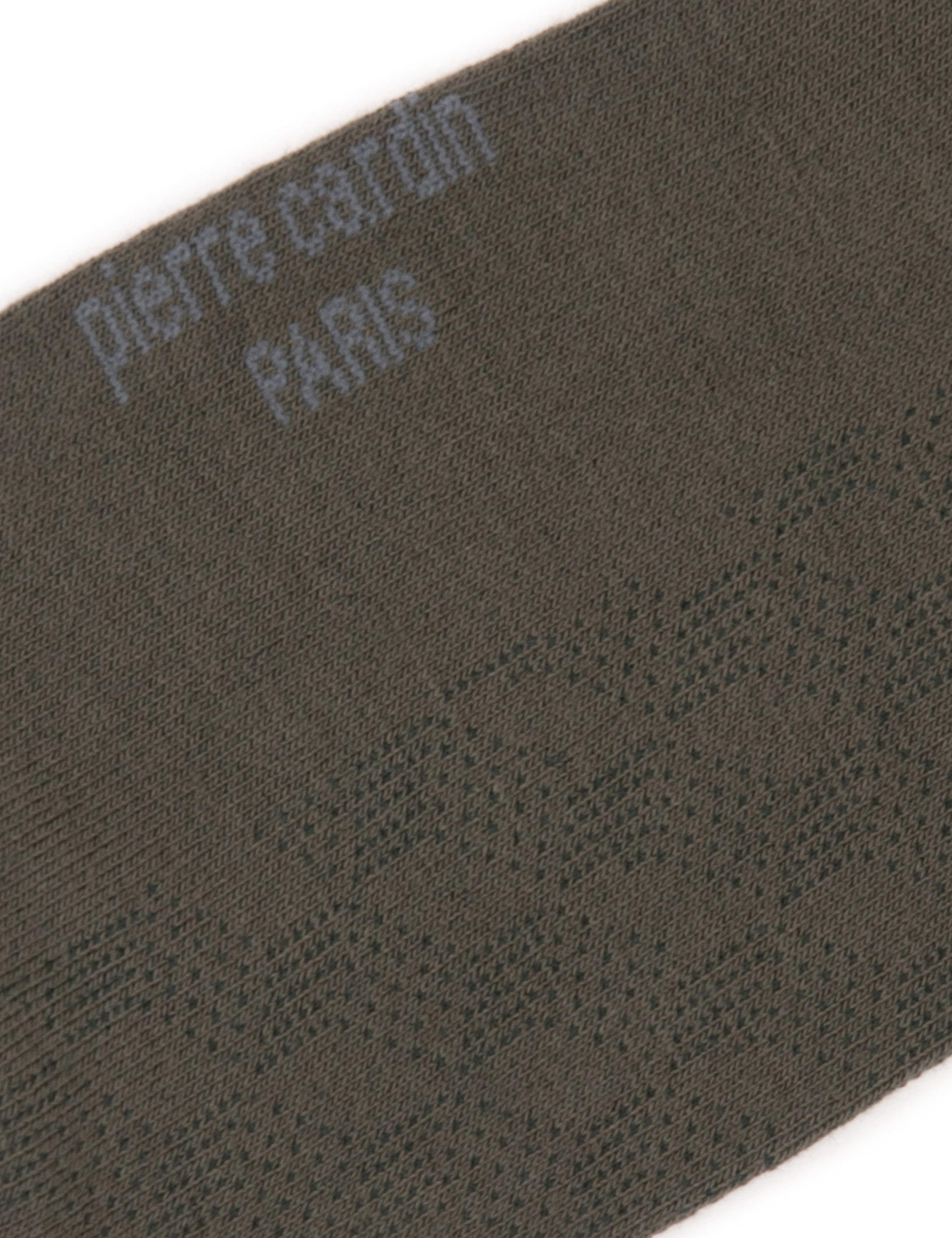 Erkek Bambu Karışımlı Haki Soket Desenli Çorap