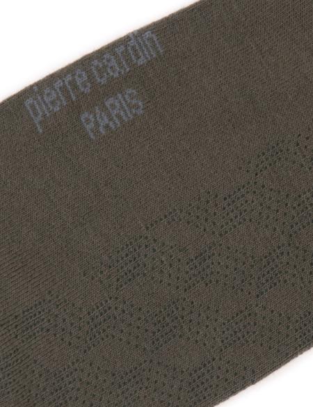 Erkek Bambu Karışımlı Haki Soket Desenli Çorap - 50304463004