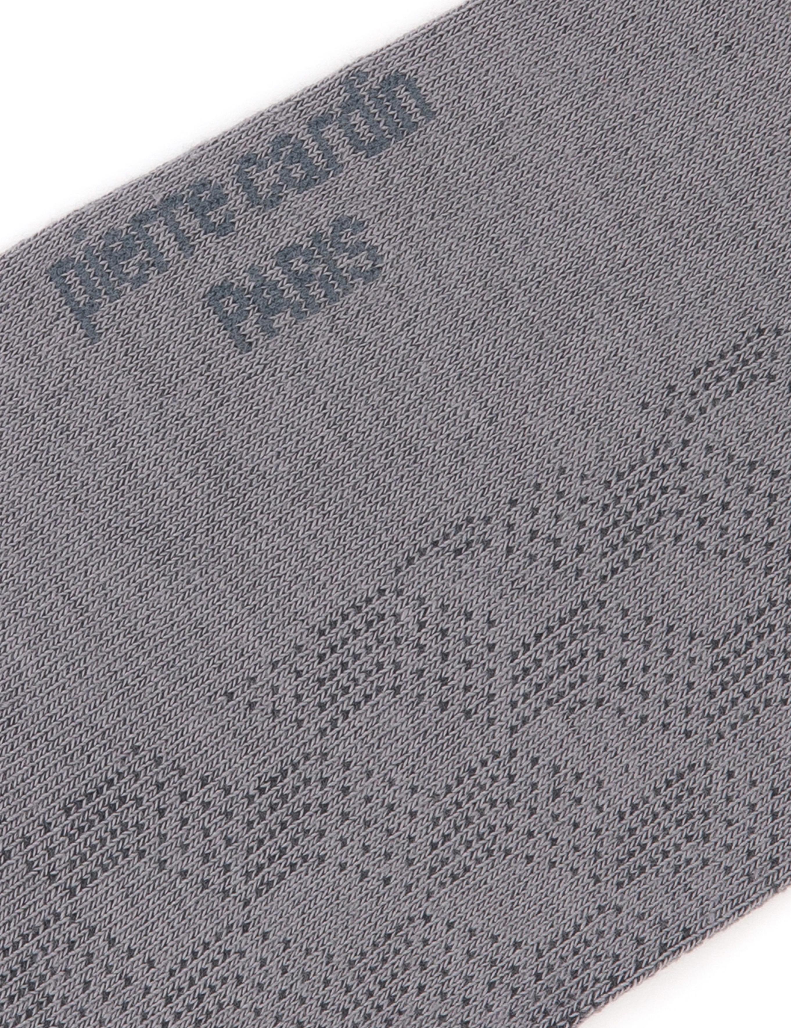 Erkek Bambu Karışımlı Gri Soket Desenli Çorap