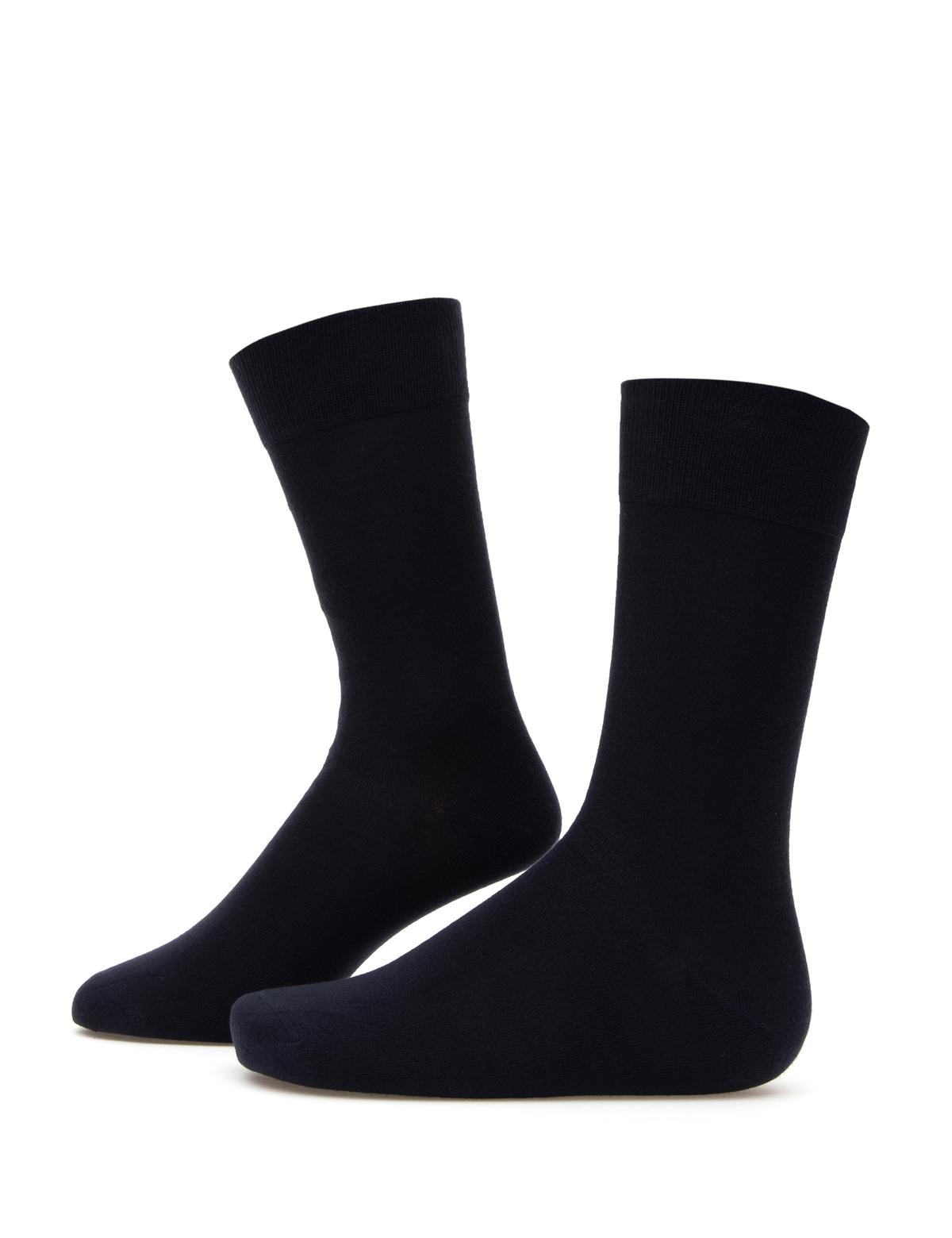 Erkek Bambu Karışımlı 2'li Paket Siyah Soket Basic Çorap - 50304466001