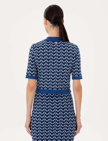Saks Crop Top Polo Yaka Kazak