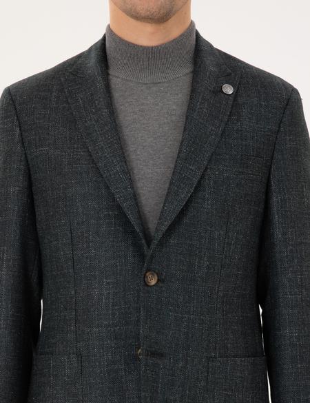 Koyu Yeşil Slim Fit Ceket - 50291934044