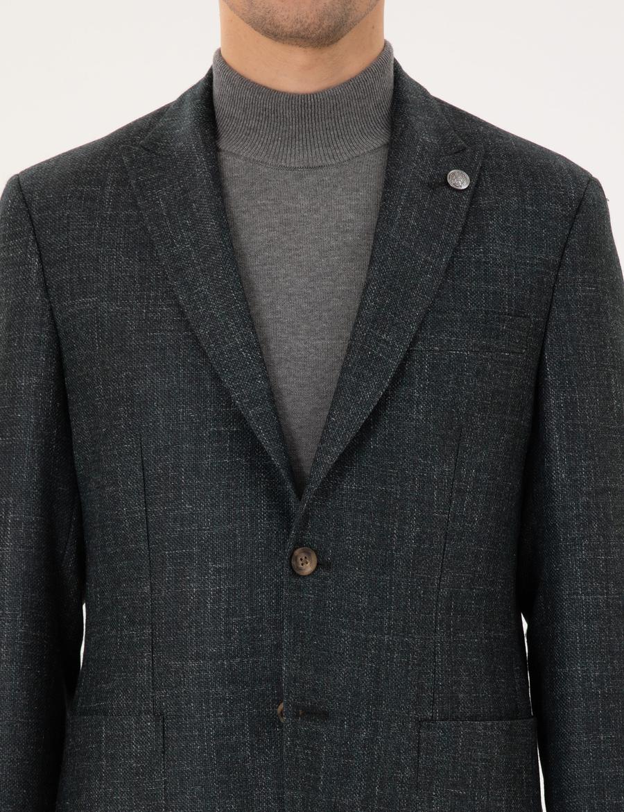 Koyu Yeşil Slim Fit Ceket