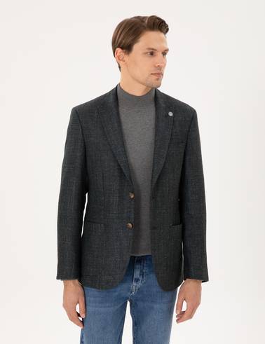Koyu Yeşil Slim Fit Ceket