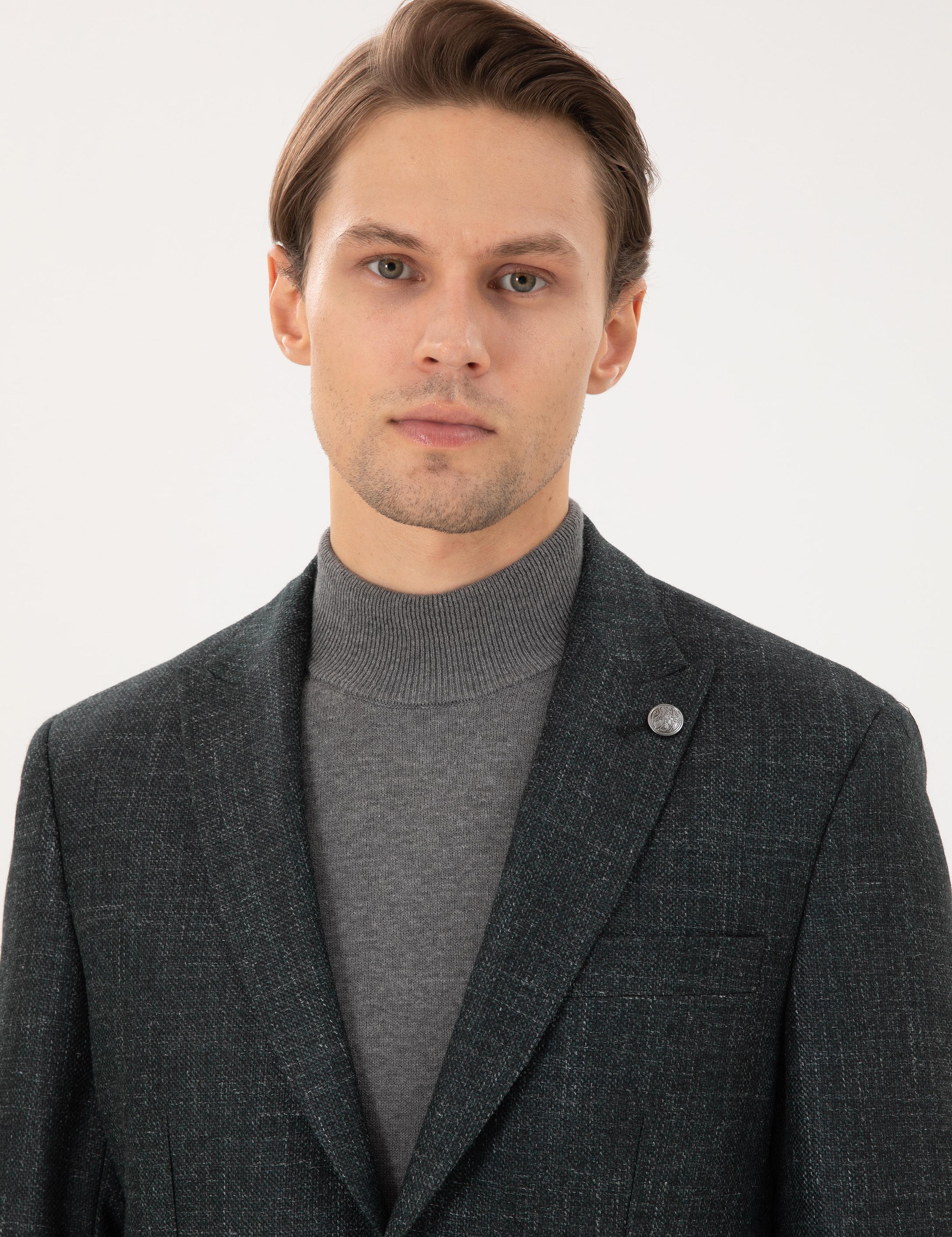 Koyu Yeşil Slim Fit Ceket