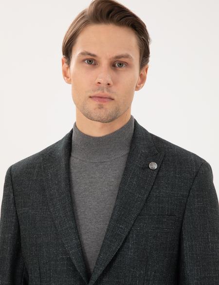 Koyu Yeşil Slim Fit Ceket - 50291934044