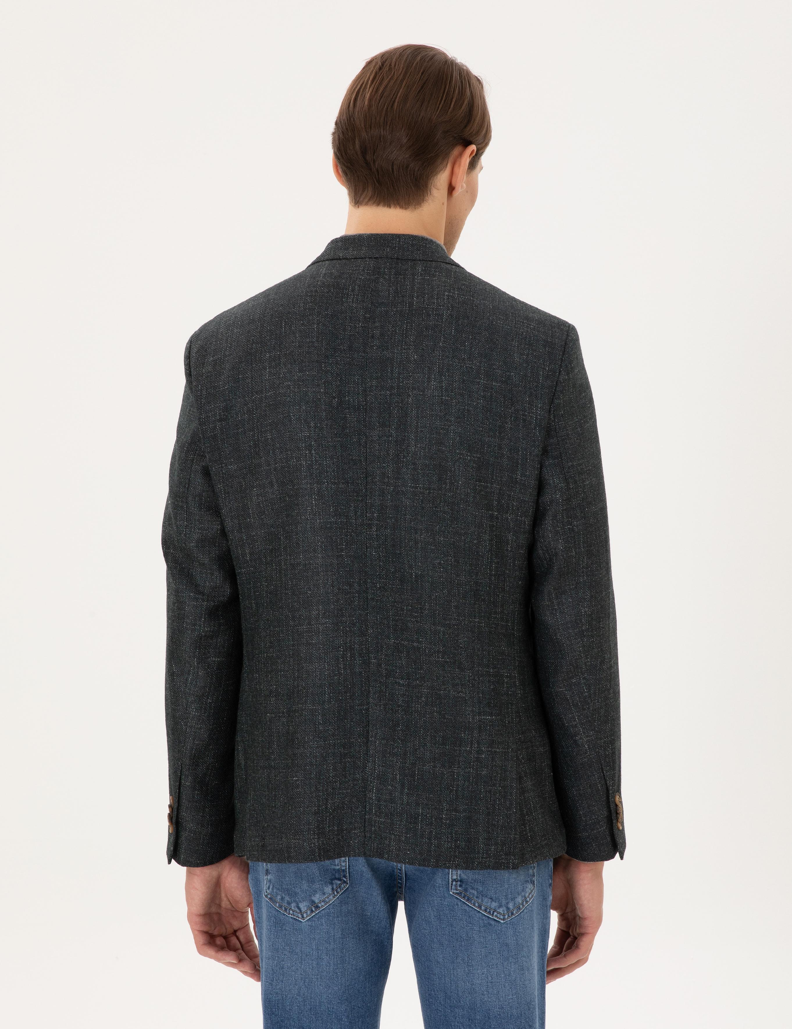 Koyu Yeşil Slim Fit Ceket