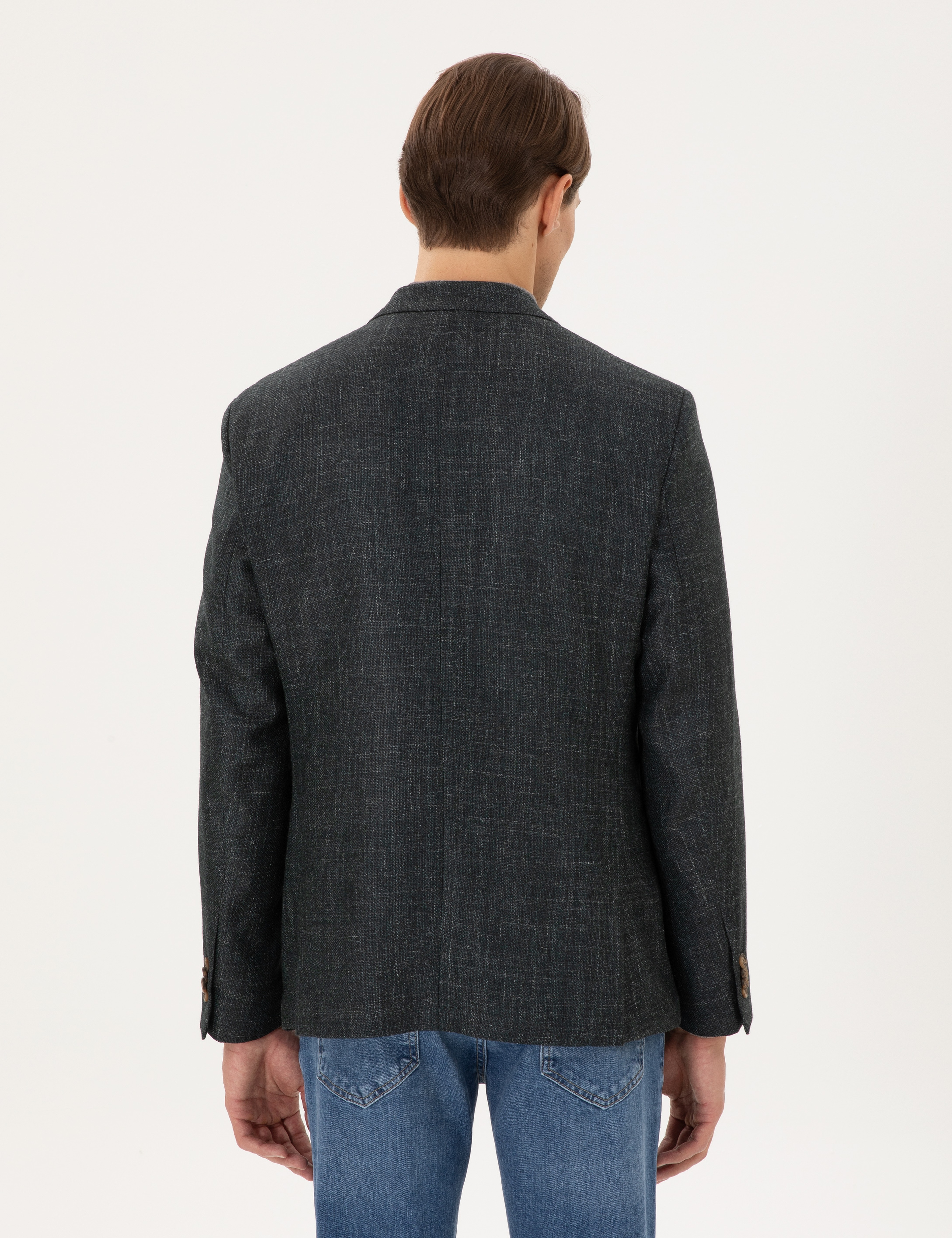 Koyu Yeşil Slim Fit Ceket - Image 5