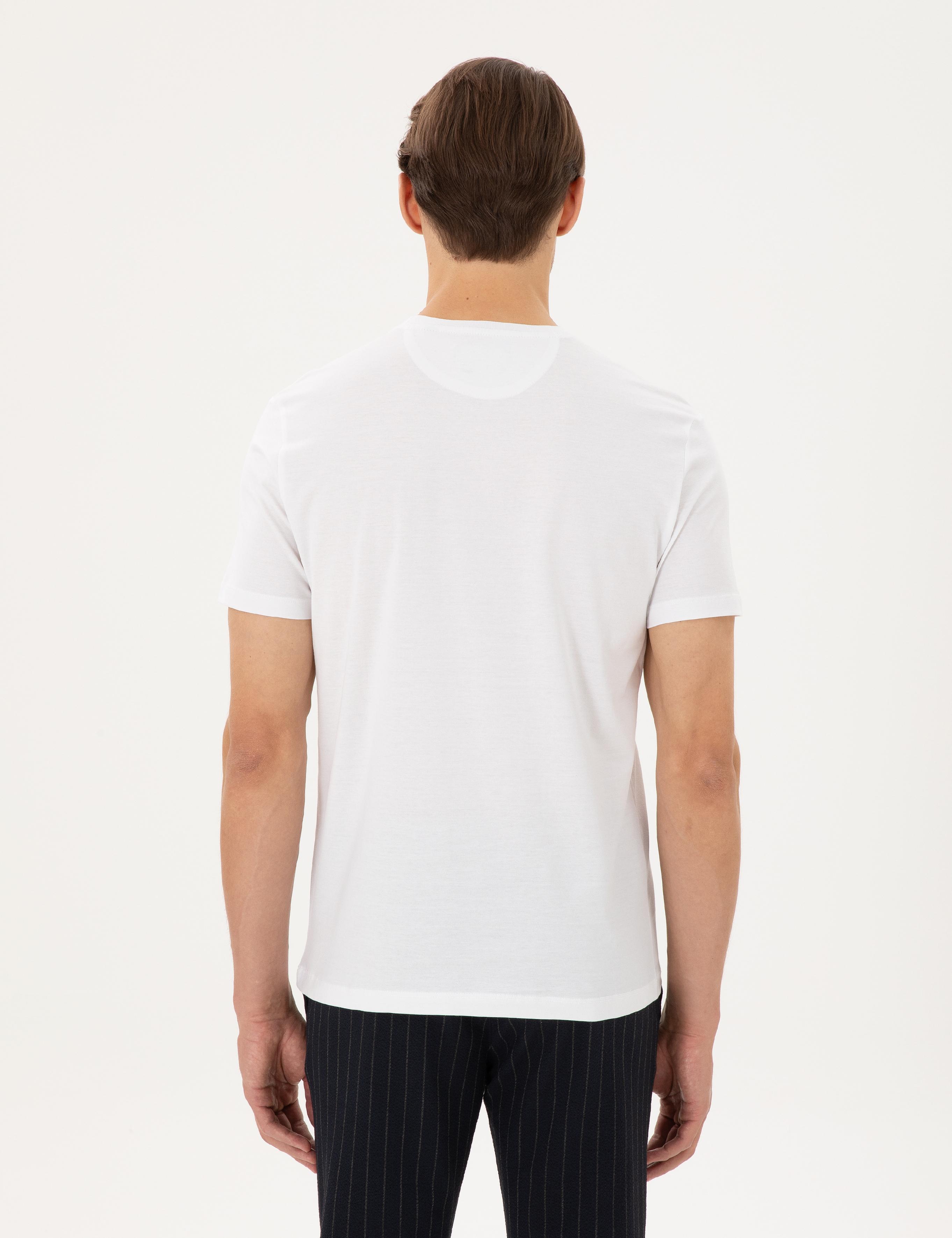 Beyaz Slim Fit Tişört