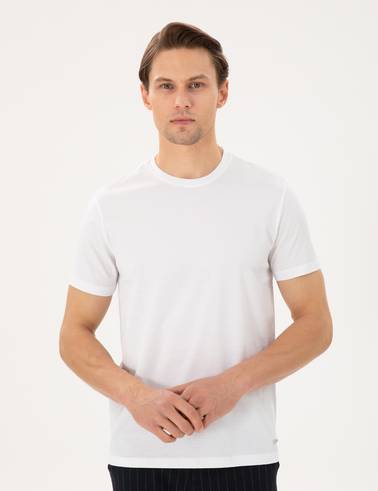 Beyaz Slim Fit Tişört