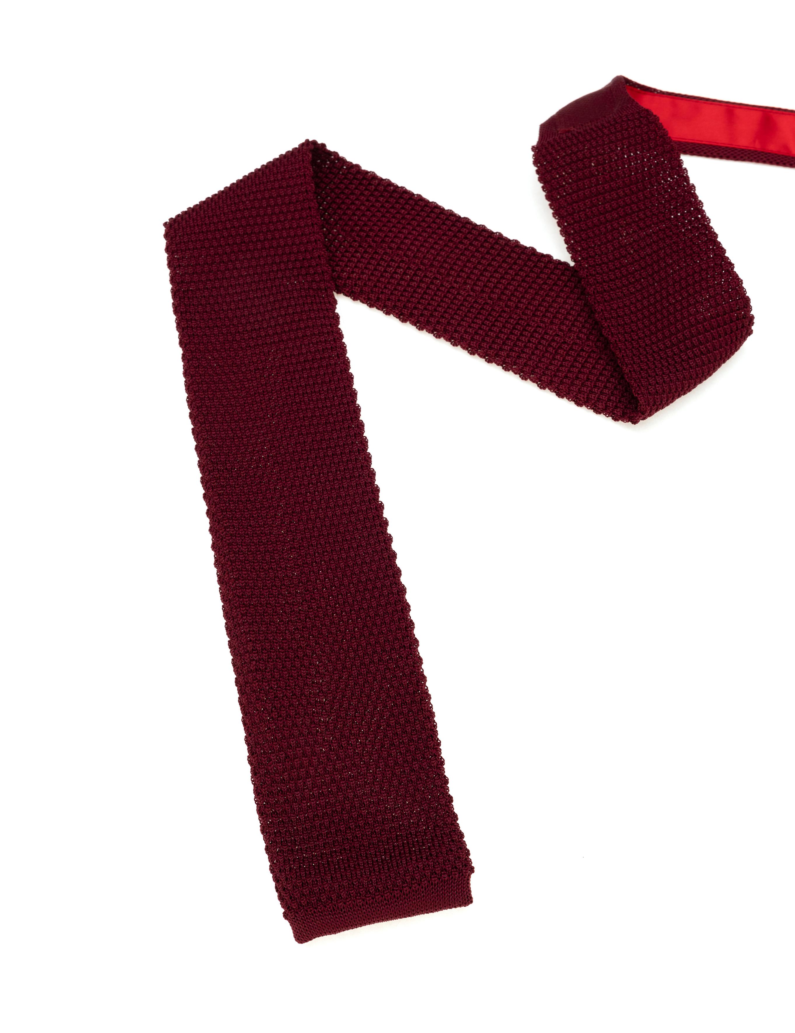 Bordo Örme Kravat