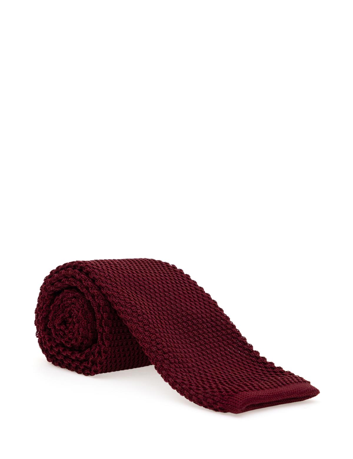 Bordo Örme Kravat - 50304114004