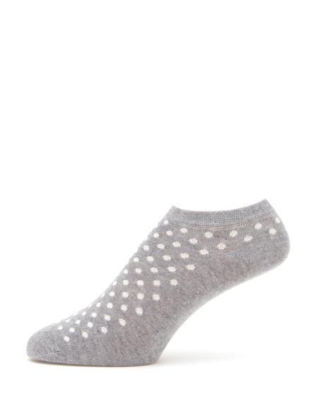 Kadın Ekru Desenli 2'li Patik Çorap - 50301613001