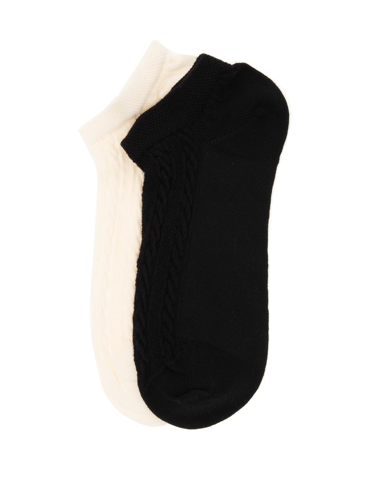 Kadın Siyah 2'li Patik Çorap