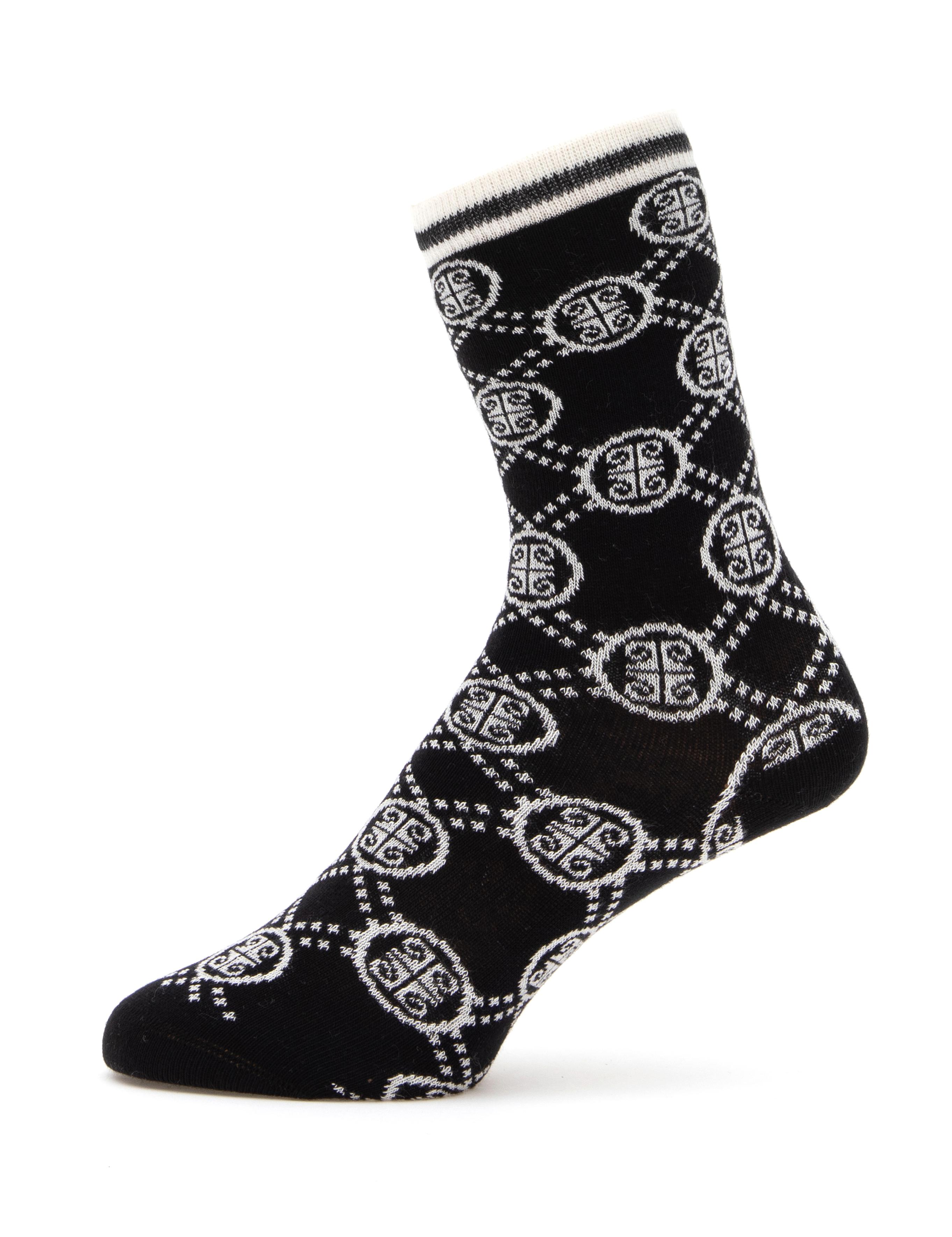 Kadın Siyah Jakarlı Çorap