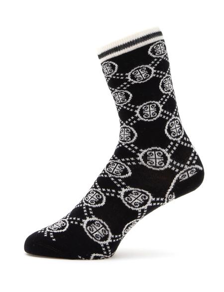 Kadın Siyah Jakarlı Çorap - 50301620002