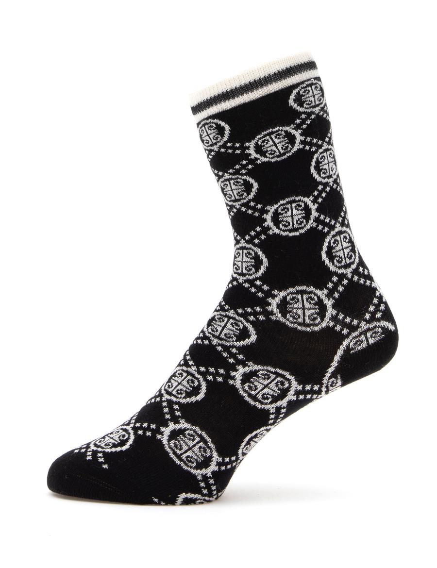 Kadın Siyah Jakarlı Çorap