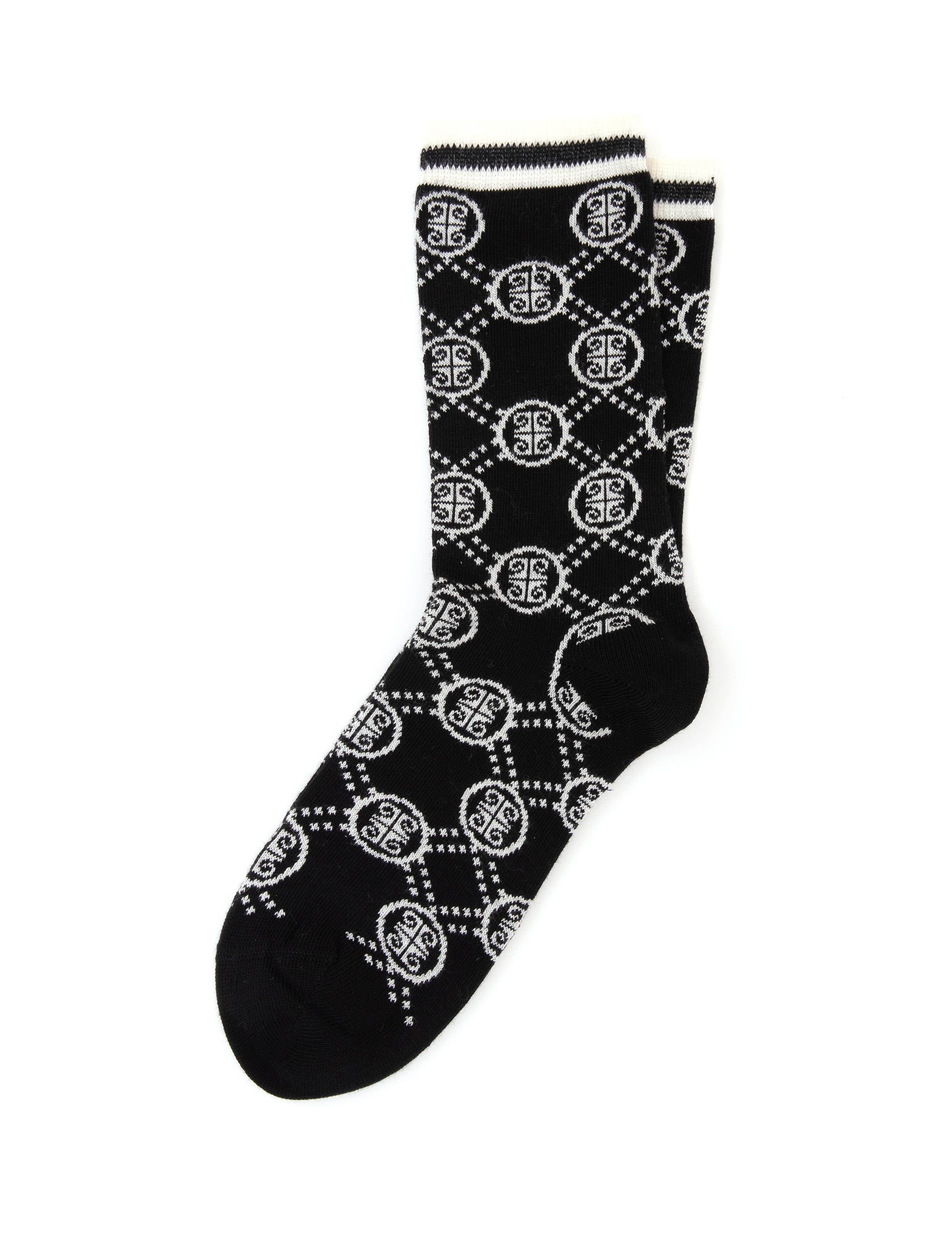 Kadın Siyah Jakarlı Çorap