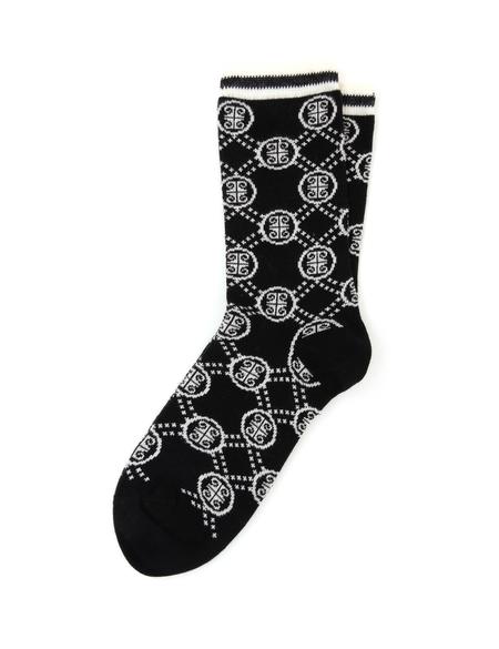 Kadın Siyah Jakarlı Çorap - 50301620002