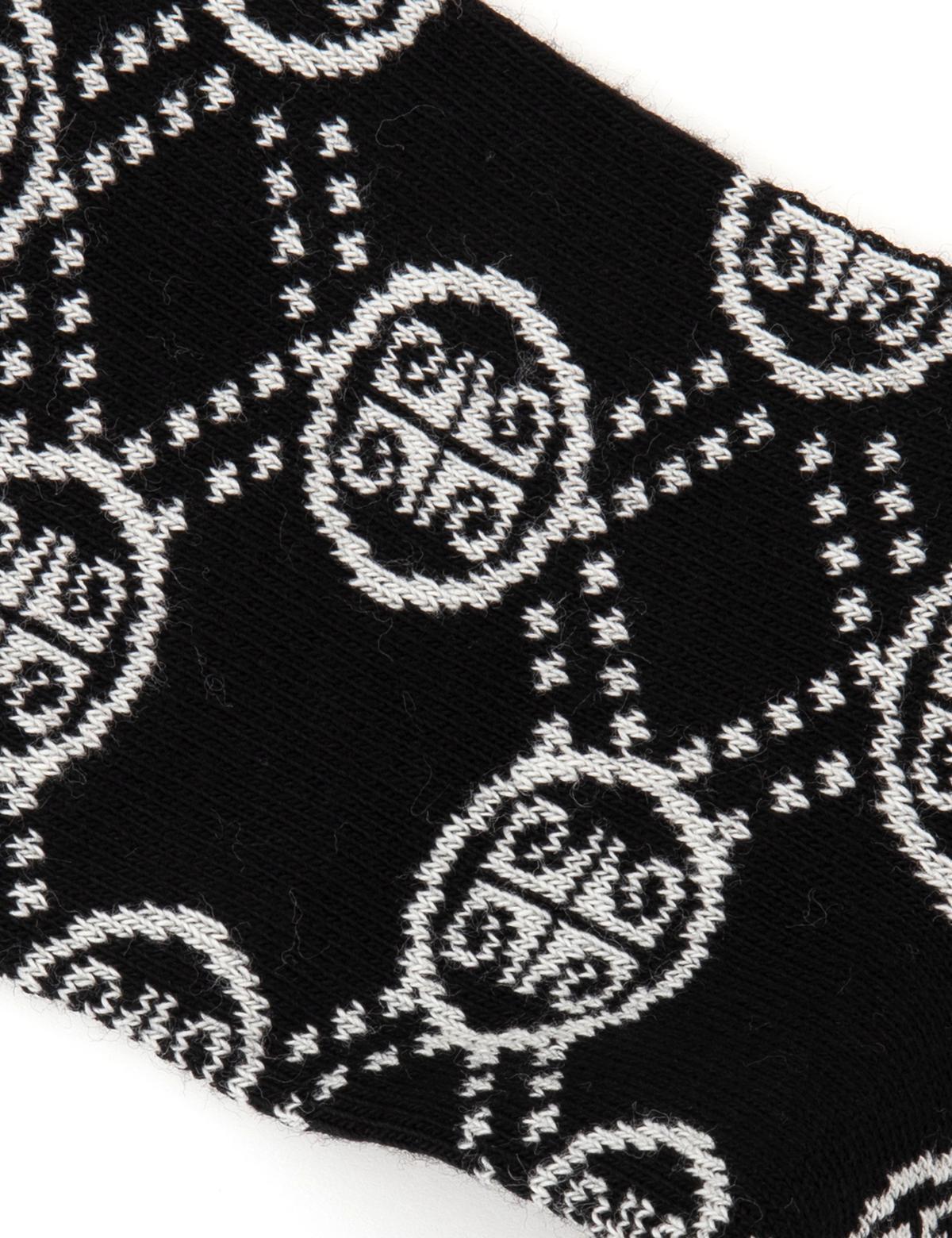 Kadın Siyah Jakarlı Çorap - 50301620002