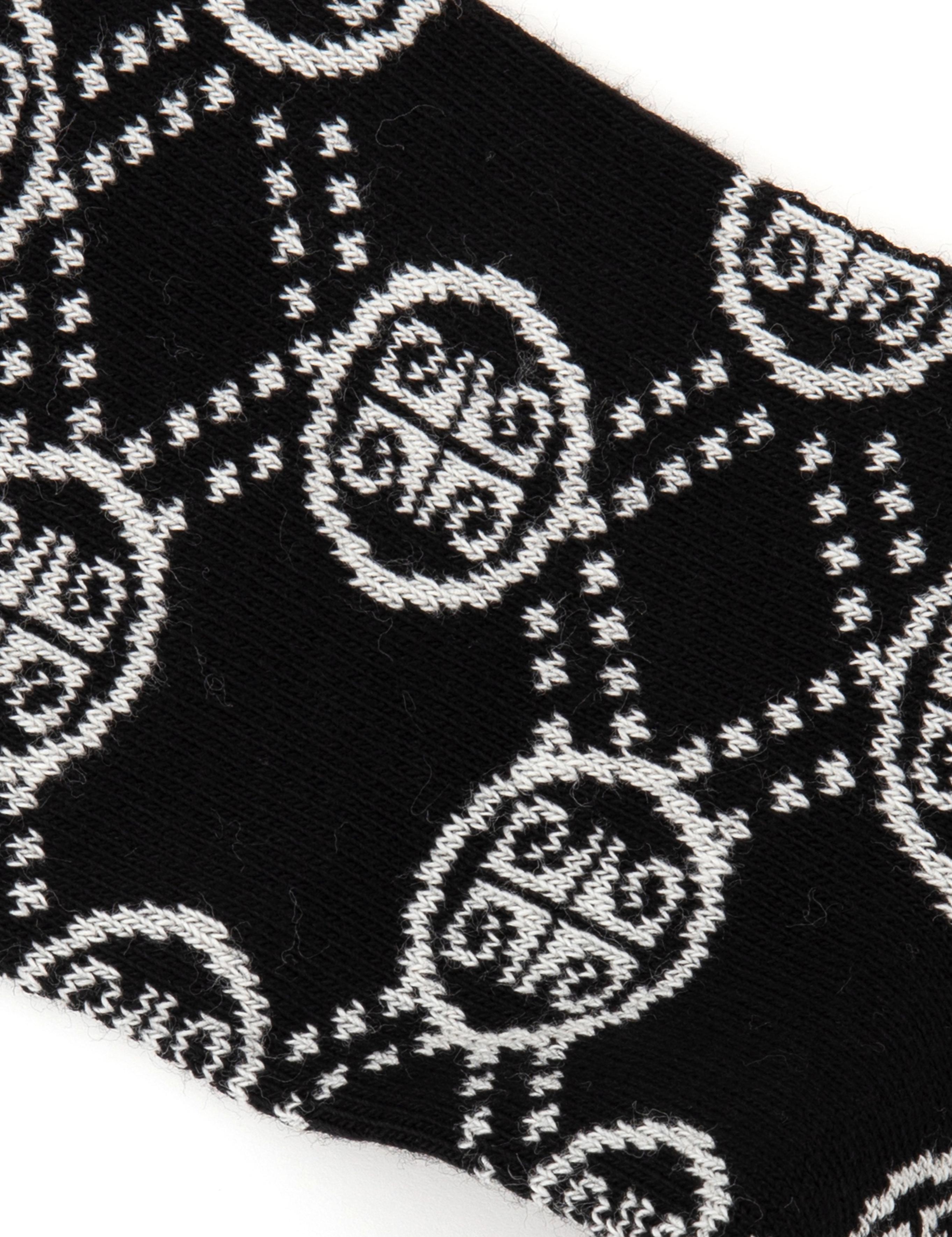 Kadın Siyah Jakarlı Çorap