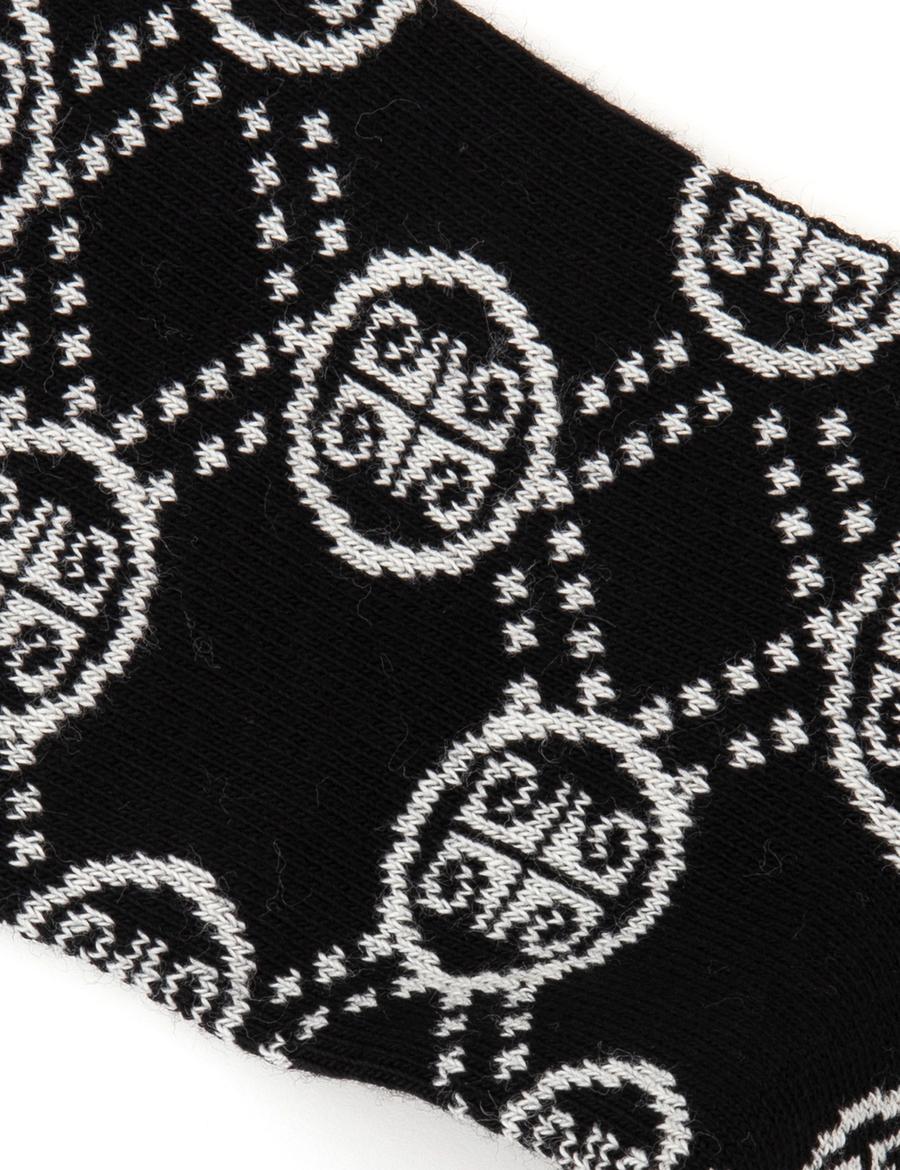 Kadın Siyah Jakarlı Çorap