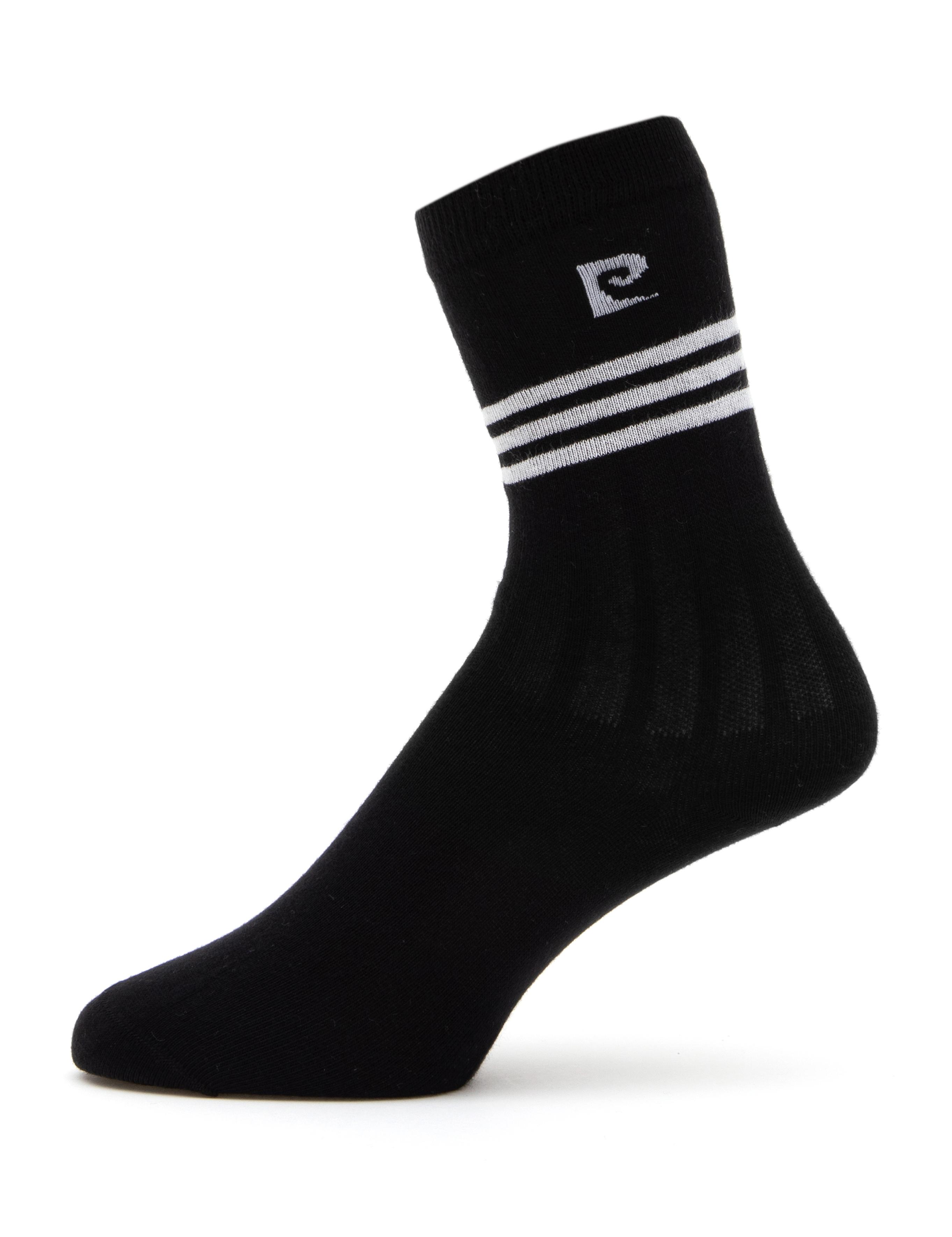 Kadın Siyah Logolu Soket Çorap
