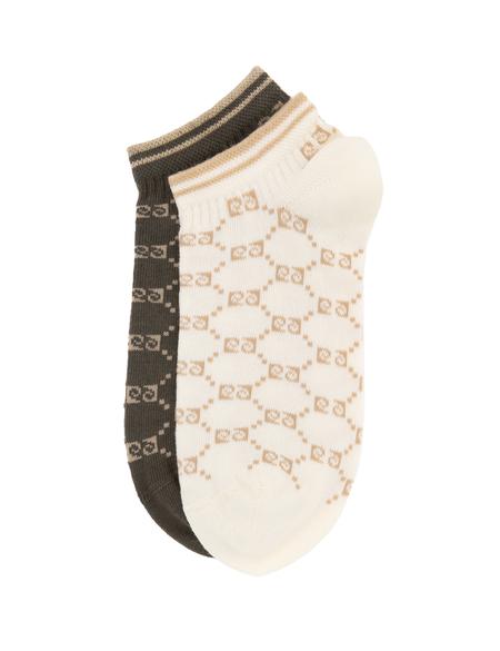 Kadın Ekru 2'li Patik Çorap - 50301616001